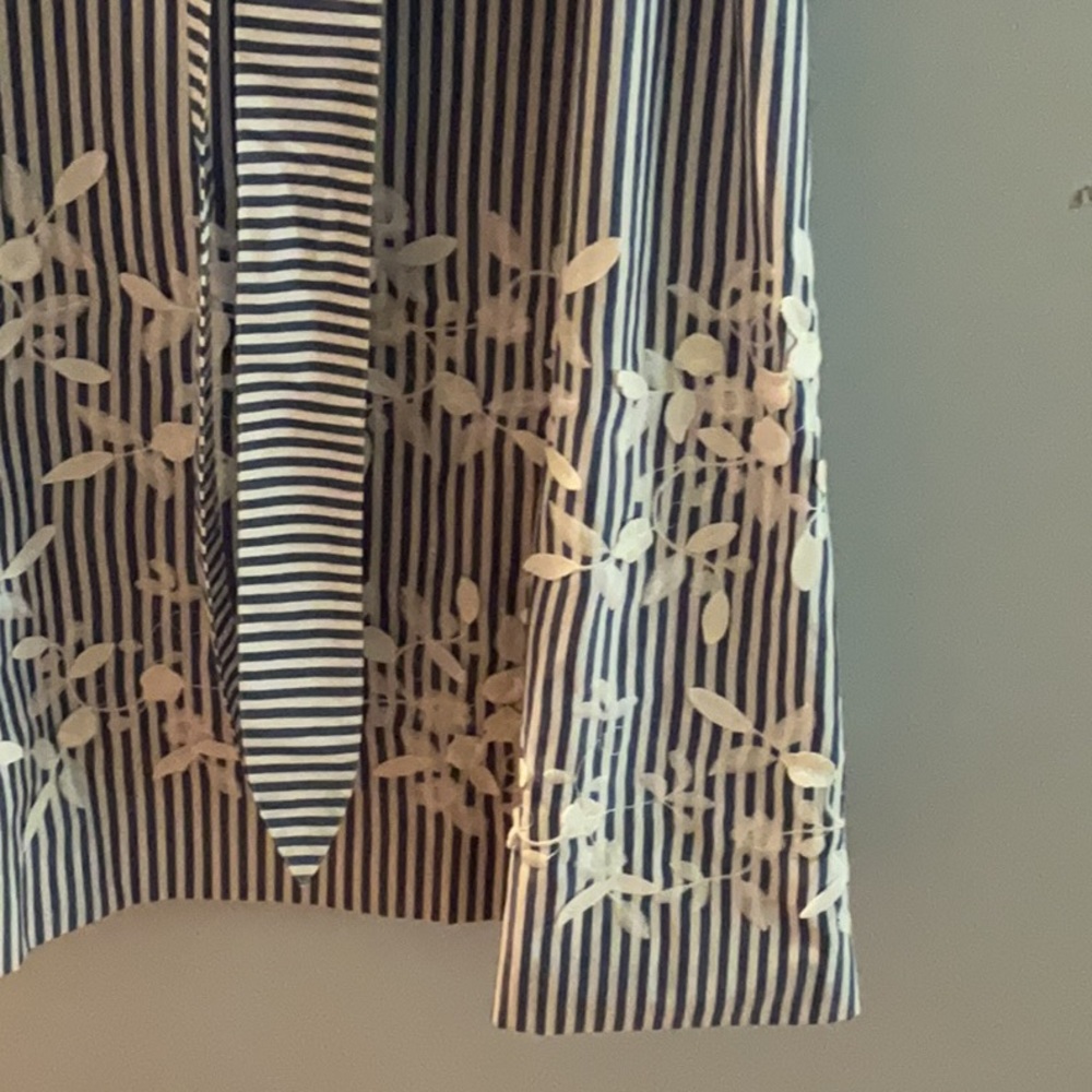 Talbots Blue and White Striped Midi Dress - Picture 7 of 8